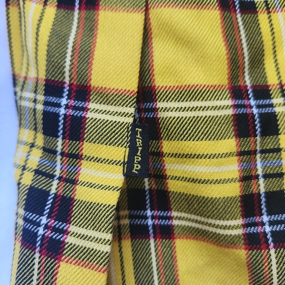 TrippNYC Yellow Plaid Pleated Mini Skirt - Picture 5 of 6